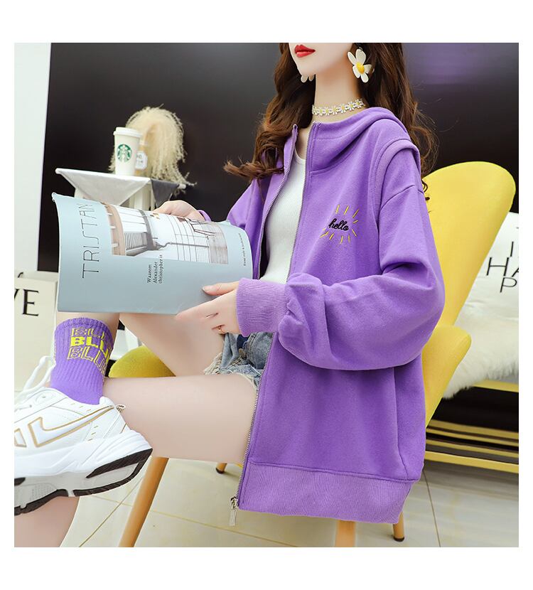 【outer】清新気質アップカジュアルフードゆったり3色合わせやすい