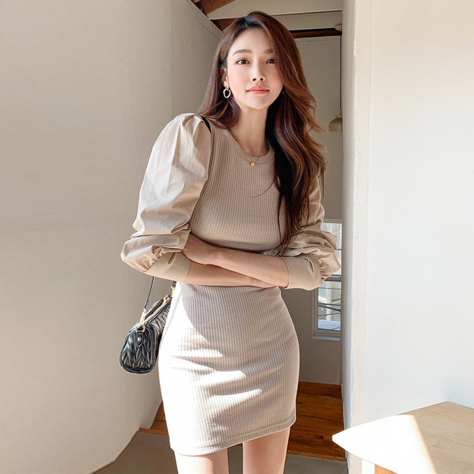【Dress】切り替えデザインワンピース W13164