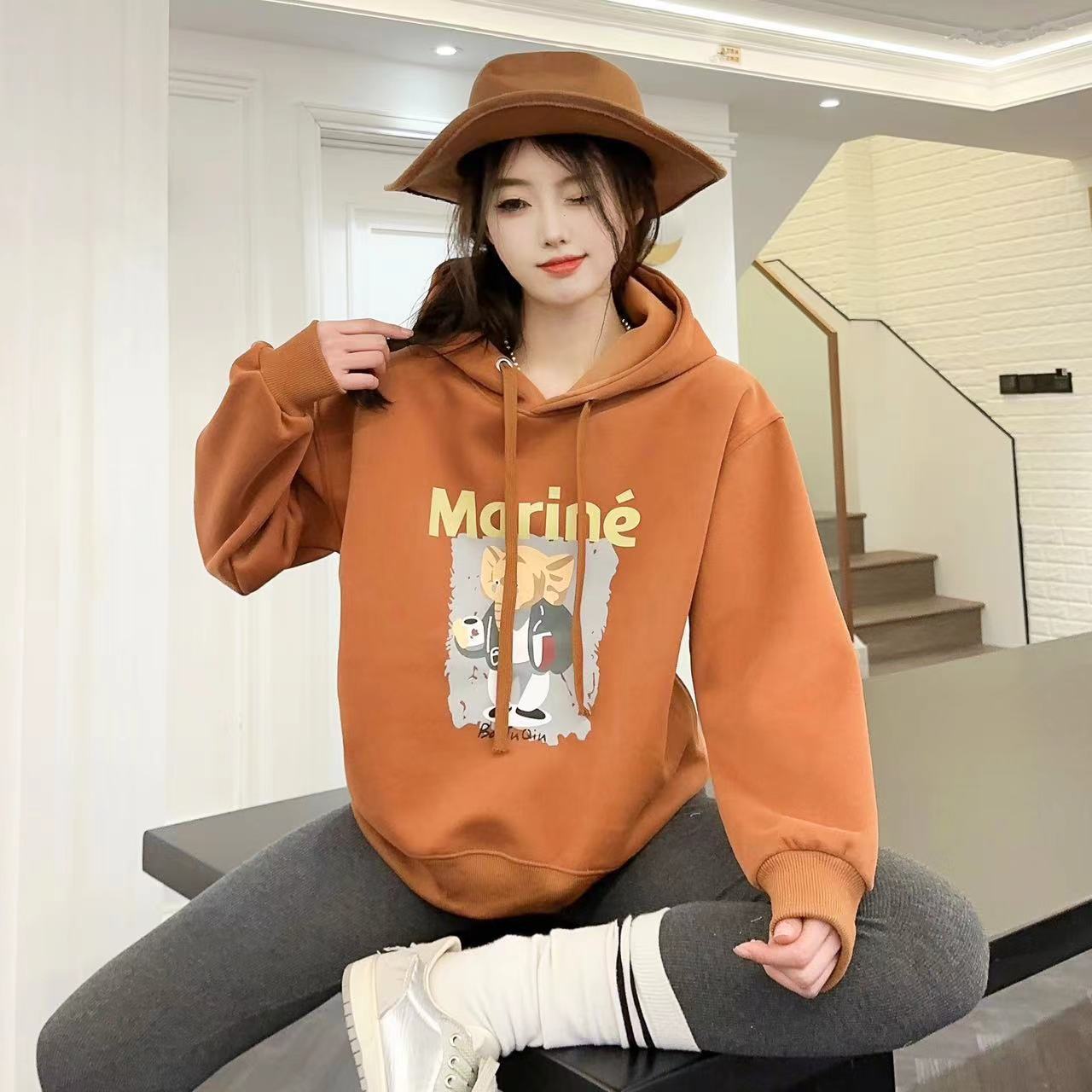 【tops】プリントフーディー K0116