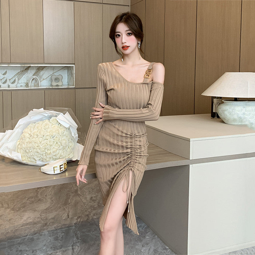 【Dress】ワンショルダーワンピース W13796