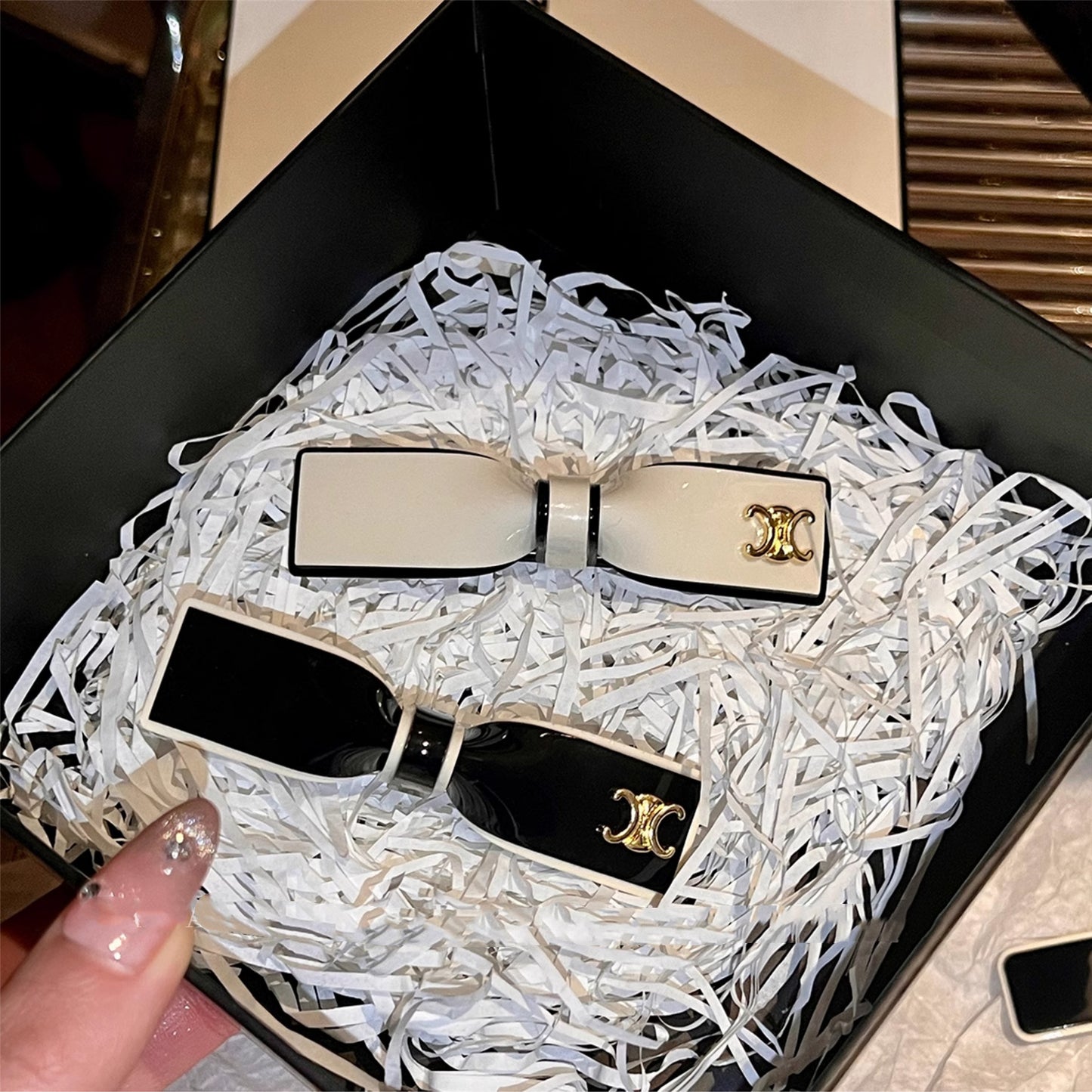 【雑貨】リボンヘアピン W12025