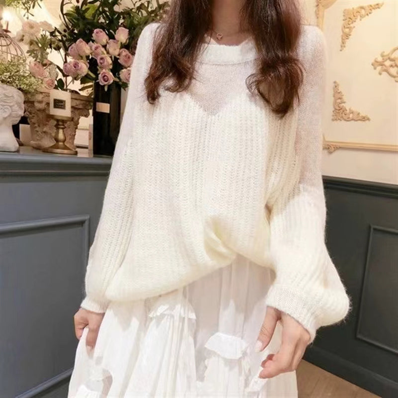 【Tops】3色展開人気ニット W13728