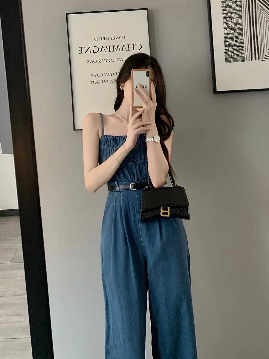 【Set】デニムオールインワン W12285