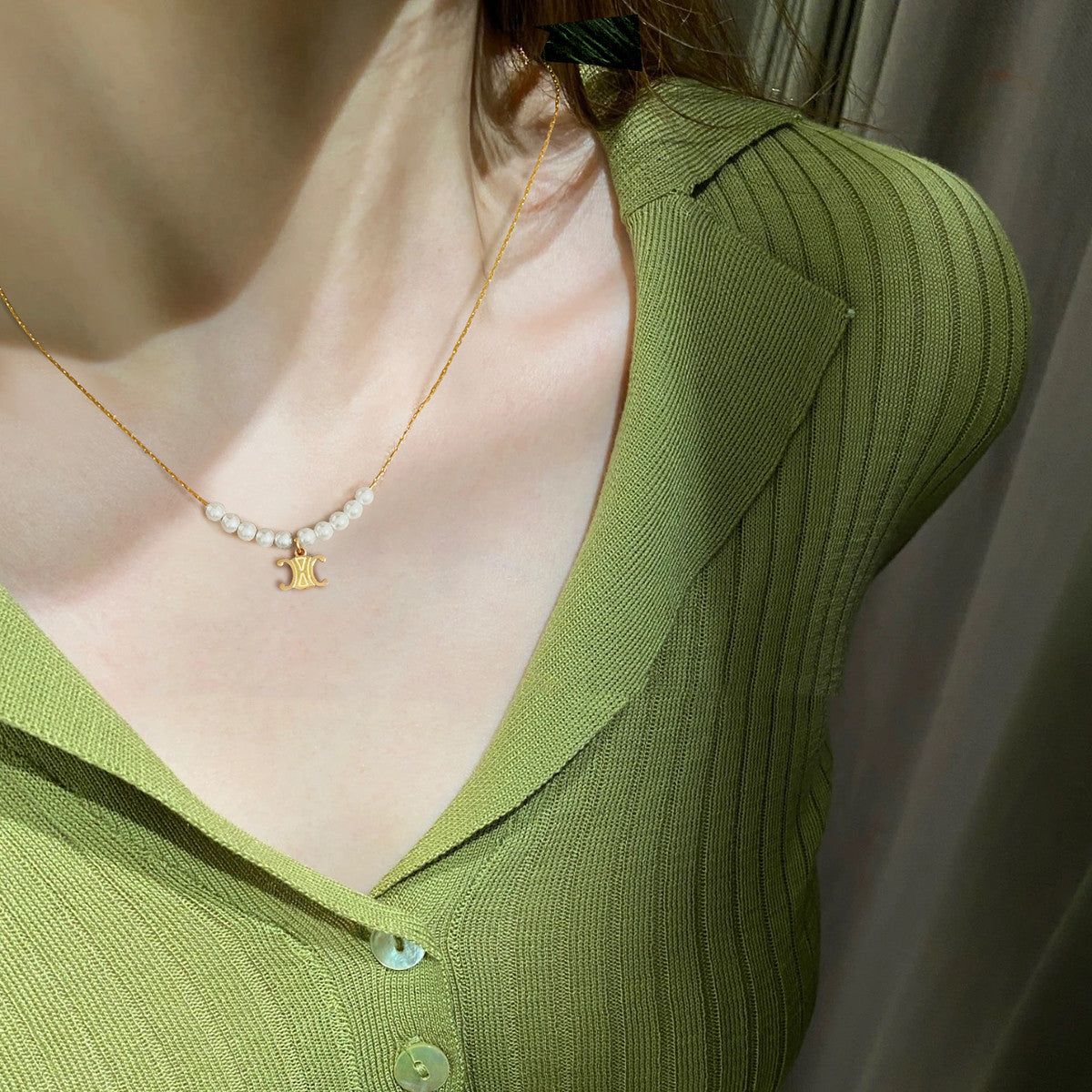 【雑貨】ビーズデザインネックレス W12129