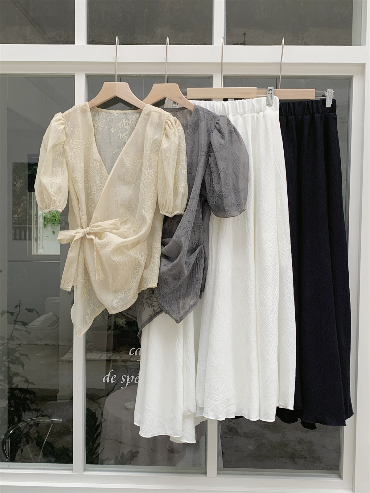 【Set】ブラウス×スカート2点セット W11939