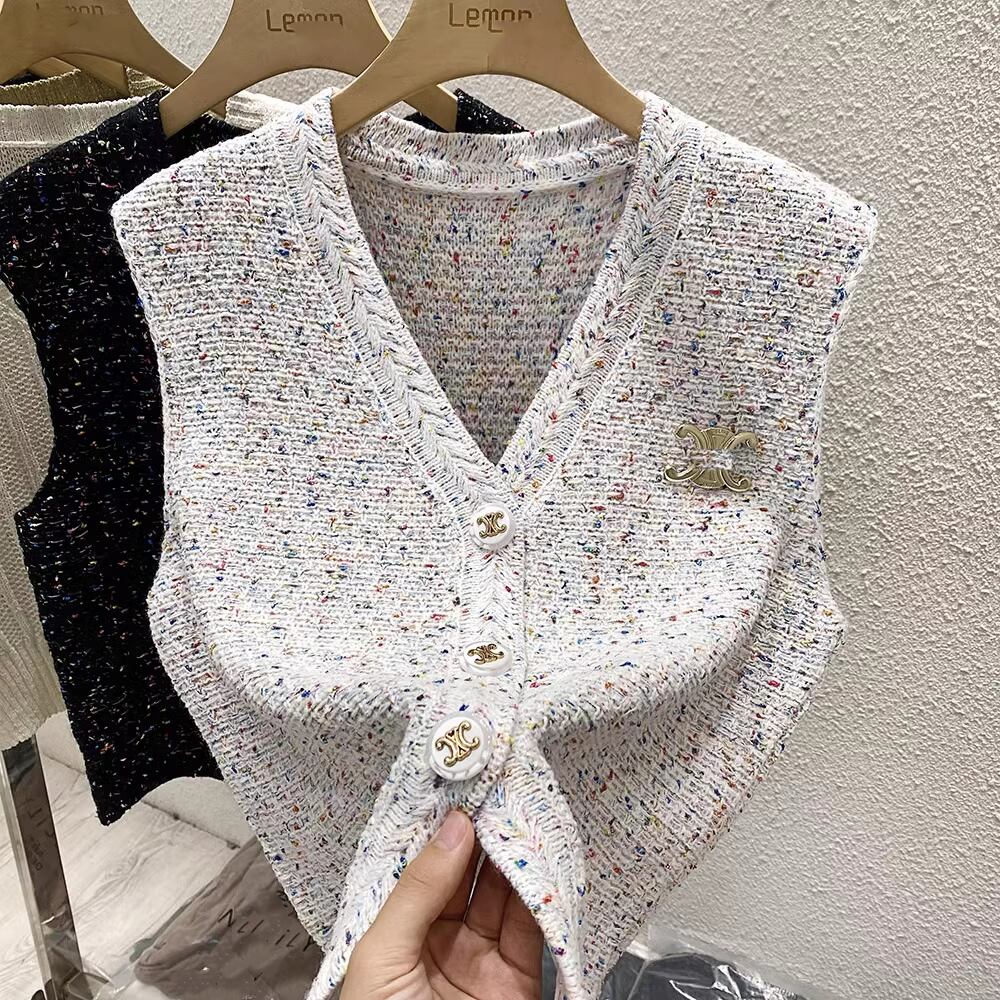 【tops】ニットVネックジレ M21869