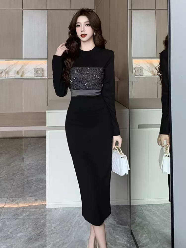 【Dress】チュール切り替えワンピース W14450