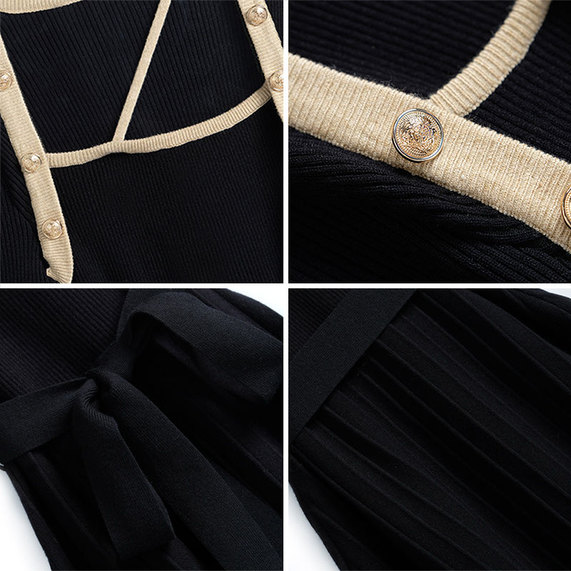 【Dress】2色展開ニットワンピース Z7420