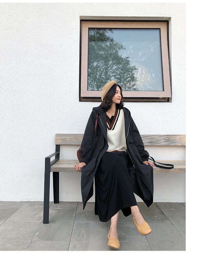 【tops】大人可愛い!キャンパスVネックニットベストゆったり2色