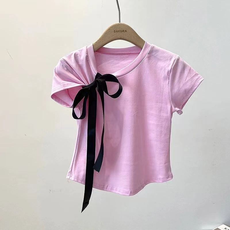 【Tops】5色展開Tシャツ W12639