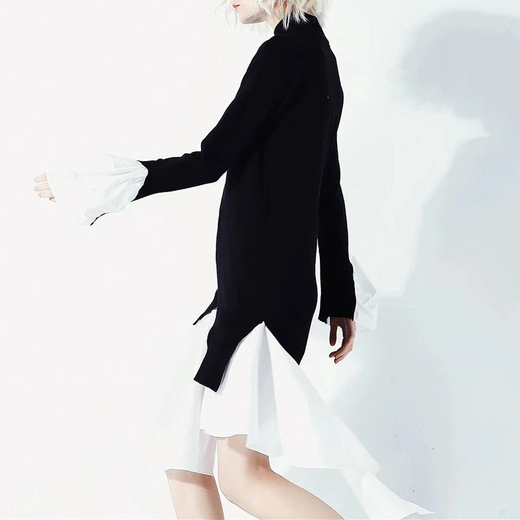 【Dress】レース切替ワンピース W14100
