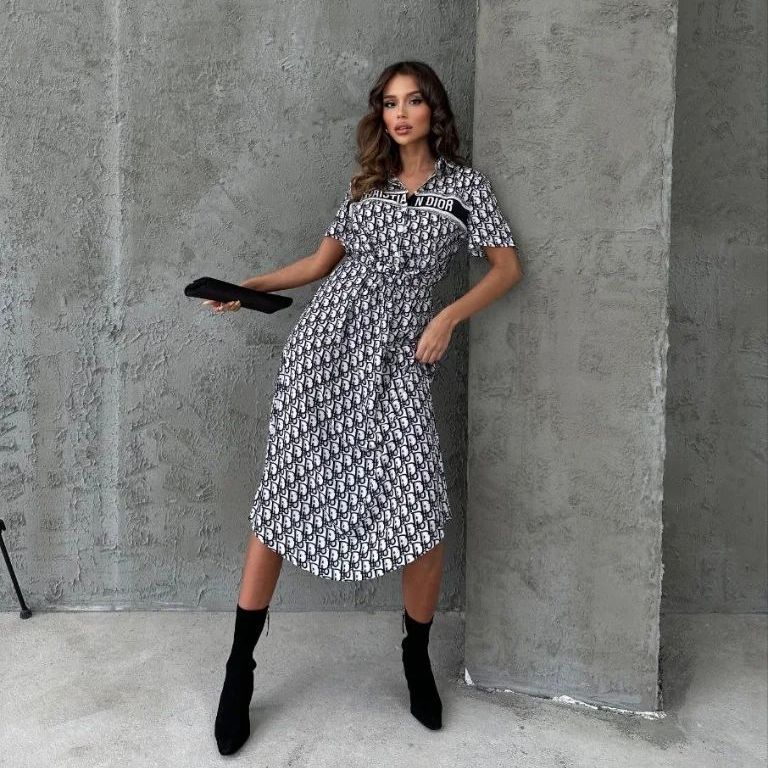 【Dress】英文字シャツワンピース T01590