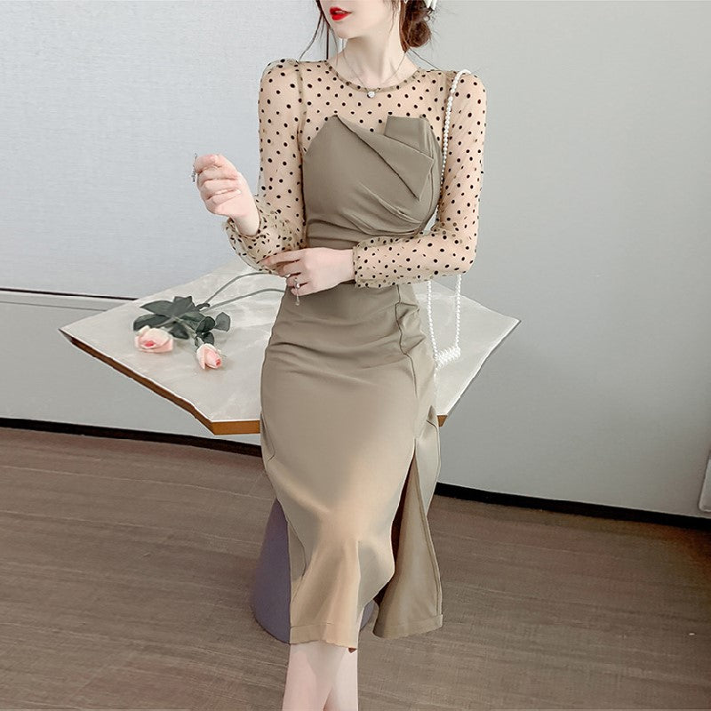 【Dress】2色展開フェミニンワンピース Z8213