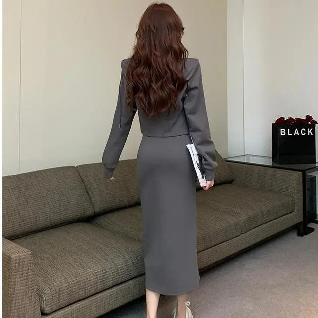 【Set】人気スポーツ風韓国ファッション3点セット パーカー + キャミソール+スカート Z-4813