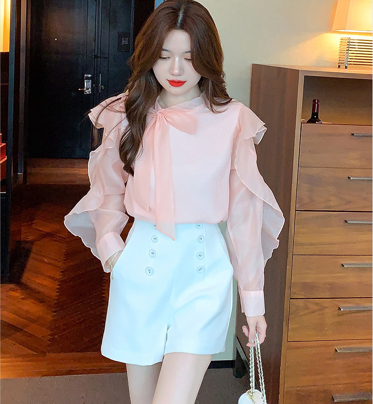 【Tops】新入荷~レディース春秋きれいめ人気シフォンブラウス Z-5654