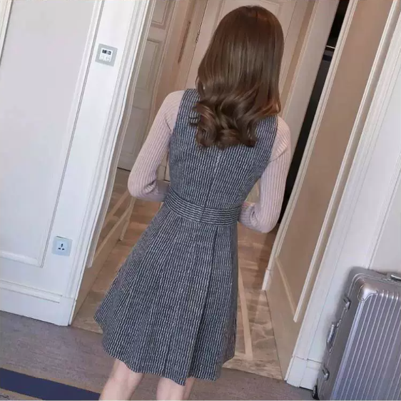 【Set】ニット+ワンピース 通勤2点セット W8209