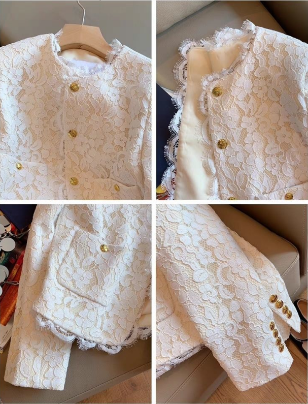 【Outer】新入荷~フレンチ春秋レースジャケット Z-5902