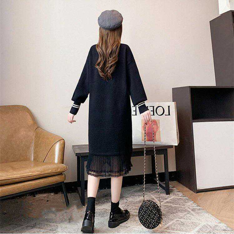 【Dress】チュール切替ニットワンピース Z-5908