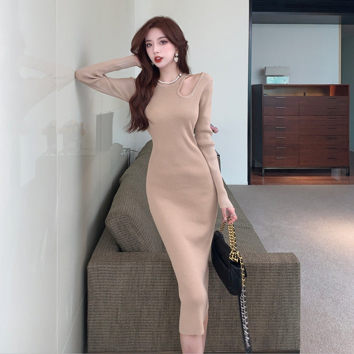 【Dress】透かし彫りフェミニンワンピース Z-6217