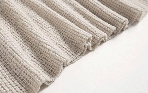 【Dress】ランタンスリーブニットワンピース W9437