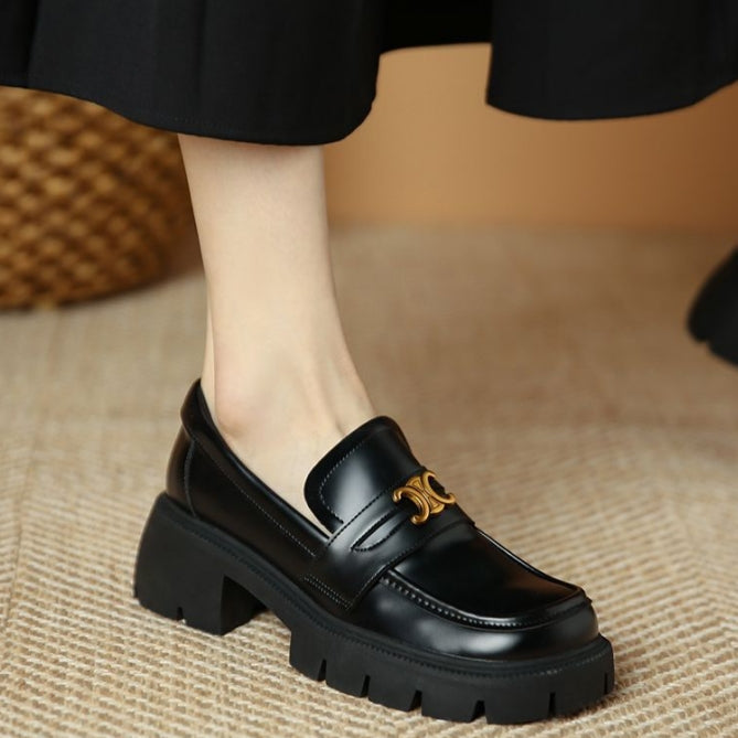 【Shoes】高見え6cmローファーシューズ Z-6488