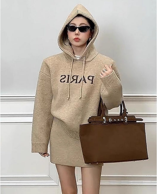 【Set】3色選択可セーター+スカートニットセット    W10288