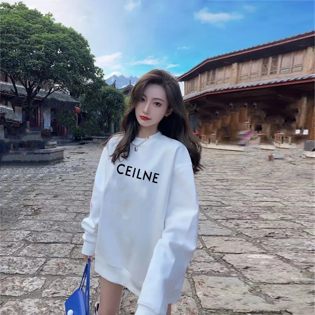 【Tops】新入荷~英文字プリント付きカップルパーカー Z-6635