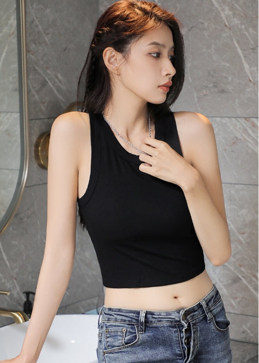 【Tops】ベアトップバック透かし彫りタンクトップ W10838