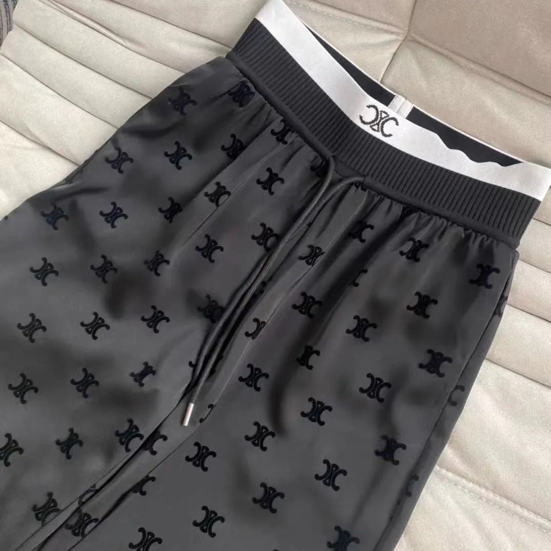 【Bottoms】新入荷~切り替えデザインワイドパンツ W10868