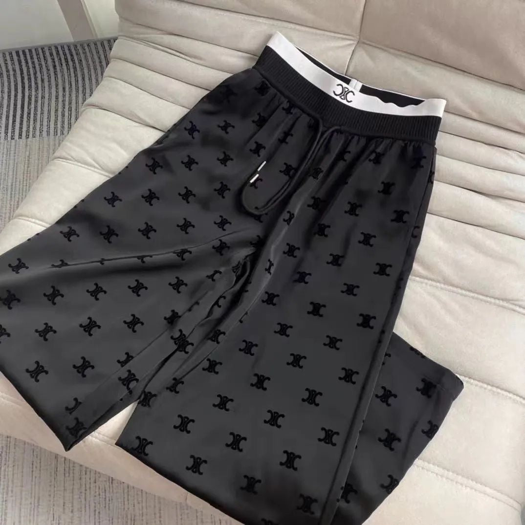 【Bottoms】新入荷~切り替えデザインワイドパンツ W10868