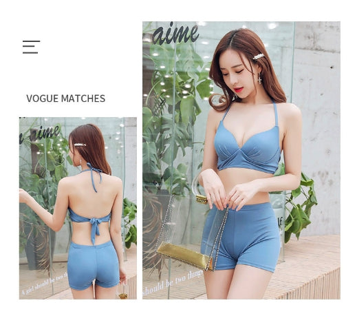 【水着】 2色展開~水着リゾート3点セット W10921