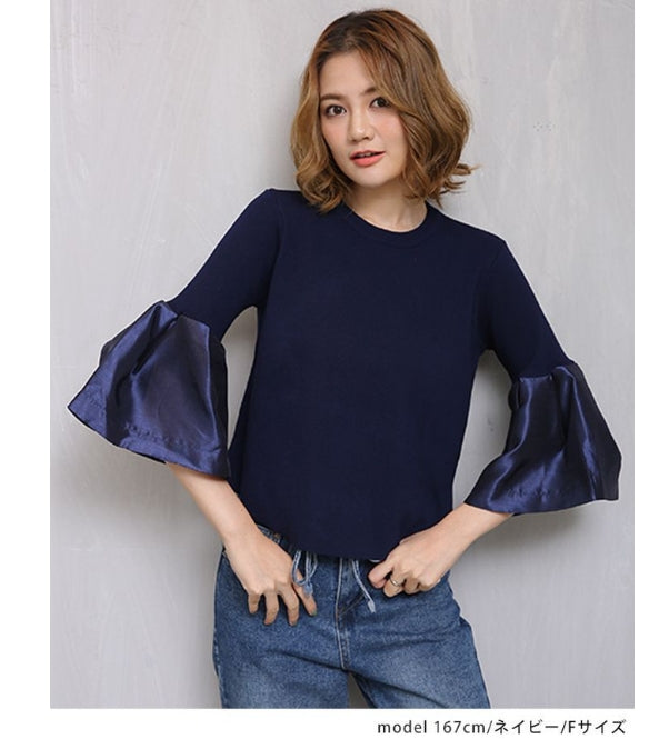 【Tops】新入荷~ニットブラウス W10953