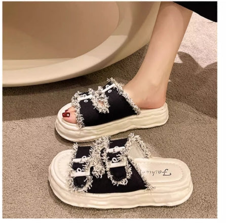 【Shoes】新入荷~厚底スリッパサンダル W11750