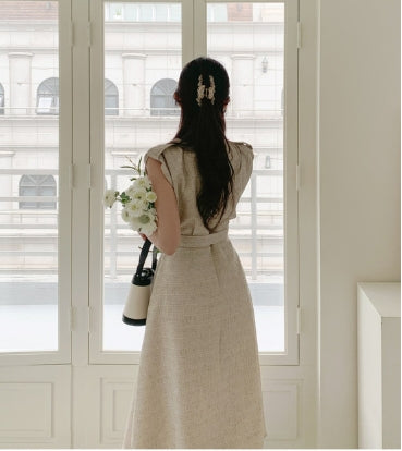 【Dress】ノースリーブシャツワンピース W11796