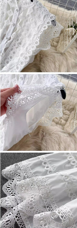 【Dress】透かし彫りワンピース W12499