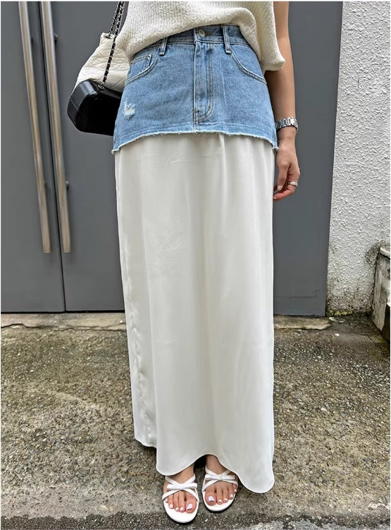 【Bottoms】切り替えデザインスカート W12611