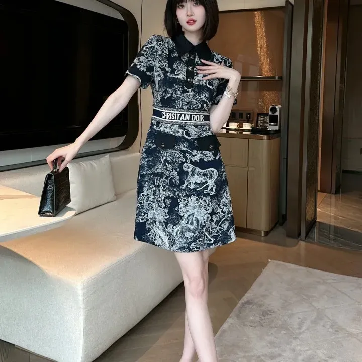 【Dress】Aライン半袖ワンピース Z6756