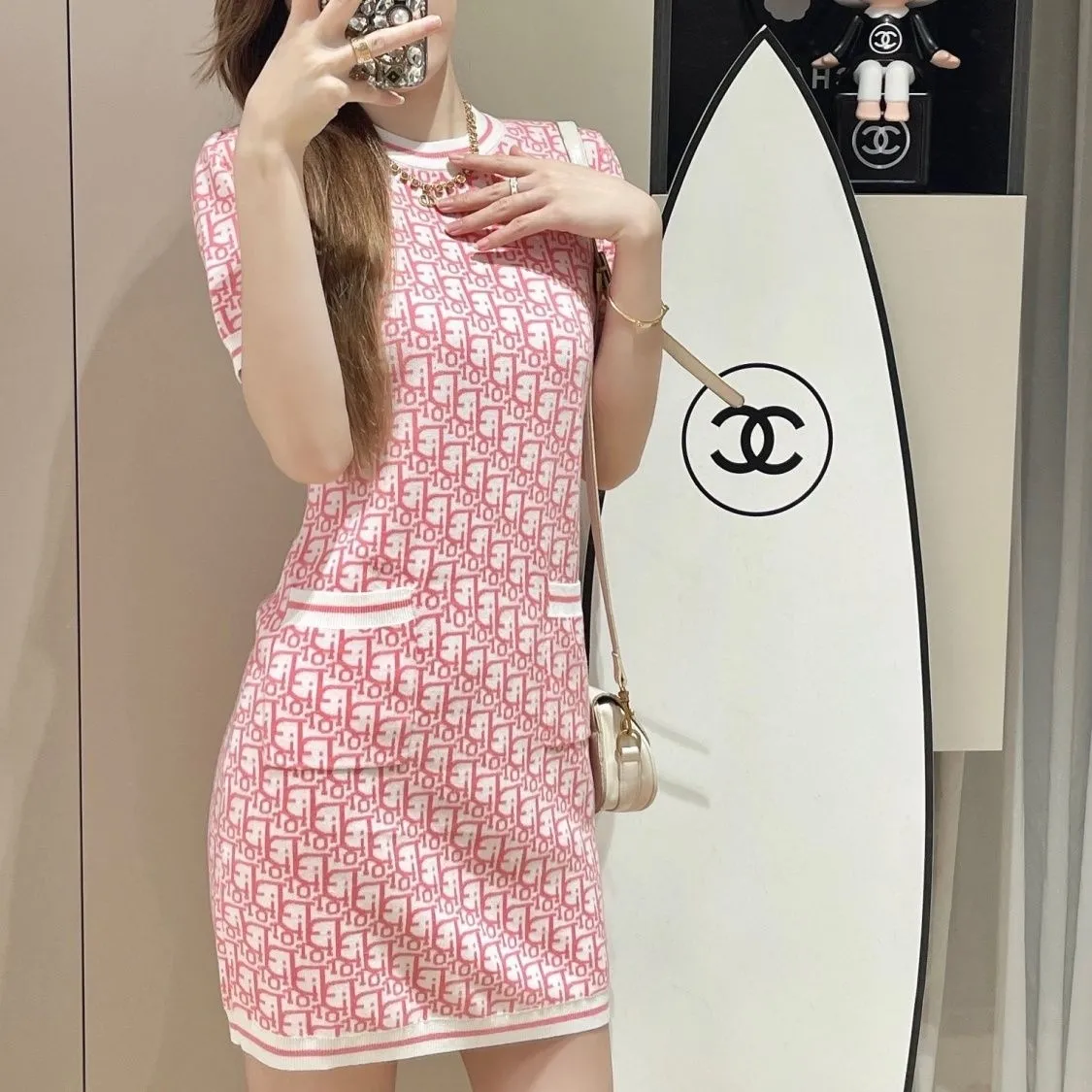 【Dress】2色展開ニットワンピース Z6758