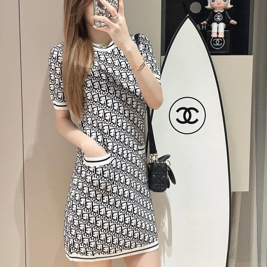 【Dress】2色展開ニットワンピース Z6758