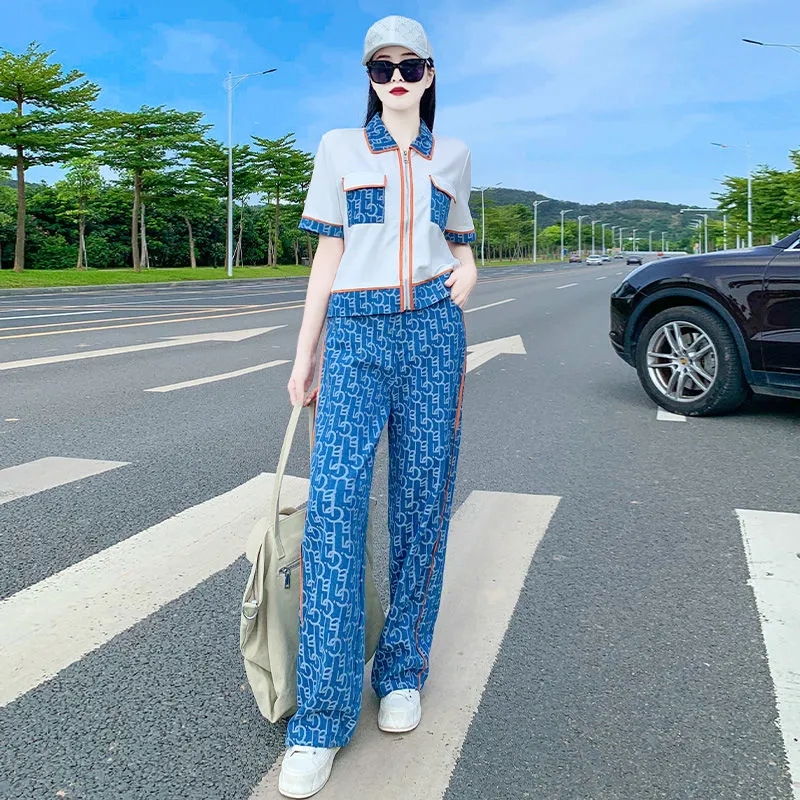 【Set】半袖ジャケット + パンツ2点セット Z6775