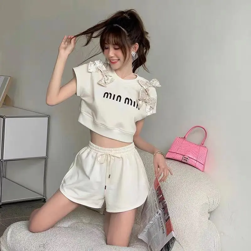 【Set】Tシャツ + ショートパンツ 2点セット Z6801