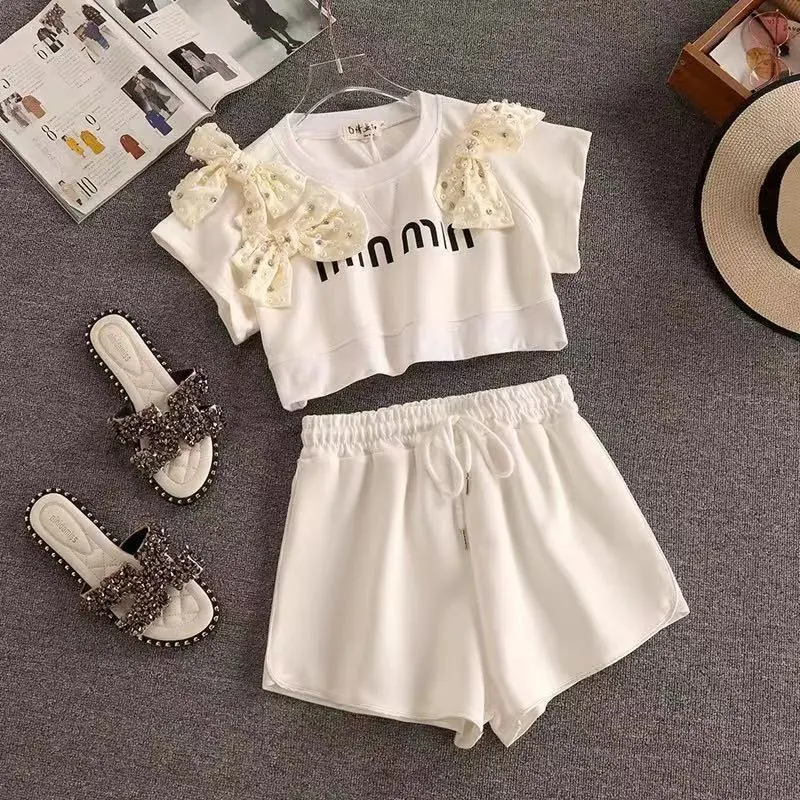 【Set】Tシャツ + ショートパンツ 2点セット Z6801