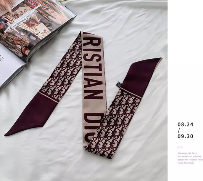 【雑貨】4色展開プリントスカーフ W12745