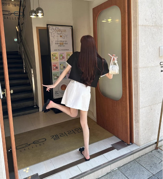 【Outer】半袖レトロコート W12756