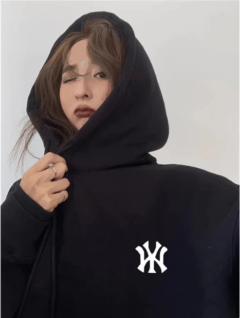 【Tops】カジュアルプリントフーディー W13609