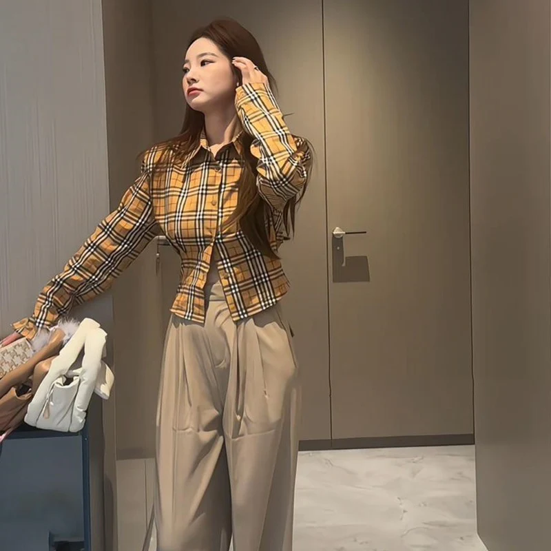 【Tops】チェック柄シャツ Z6989