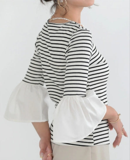 【Tops】フレア人気ブラウス Z7046