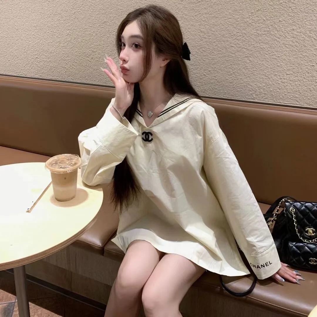 【Tops】体型カバー春秋シャツ Z7058