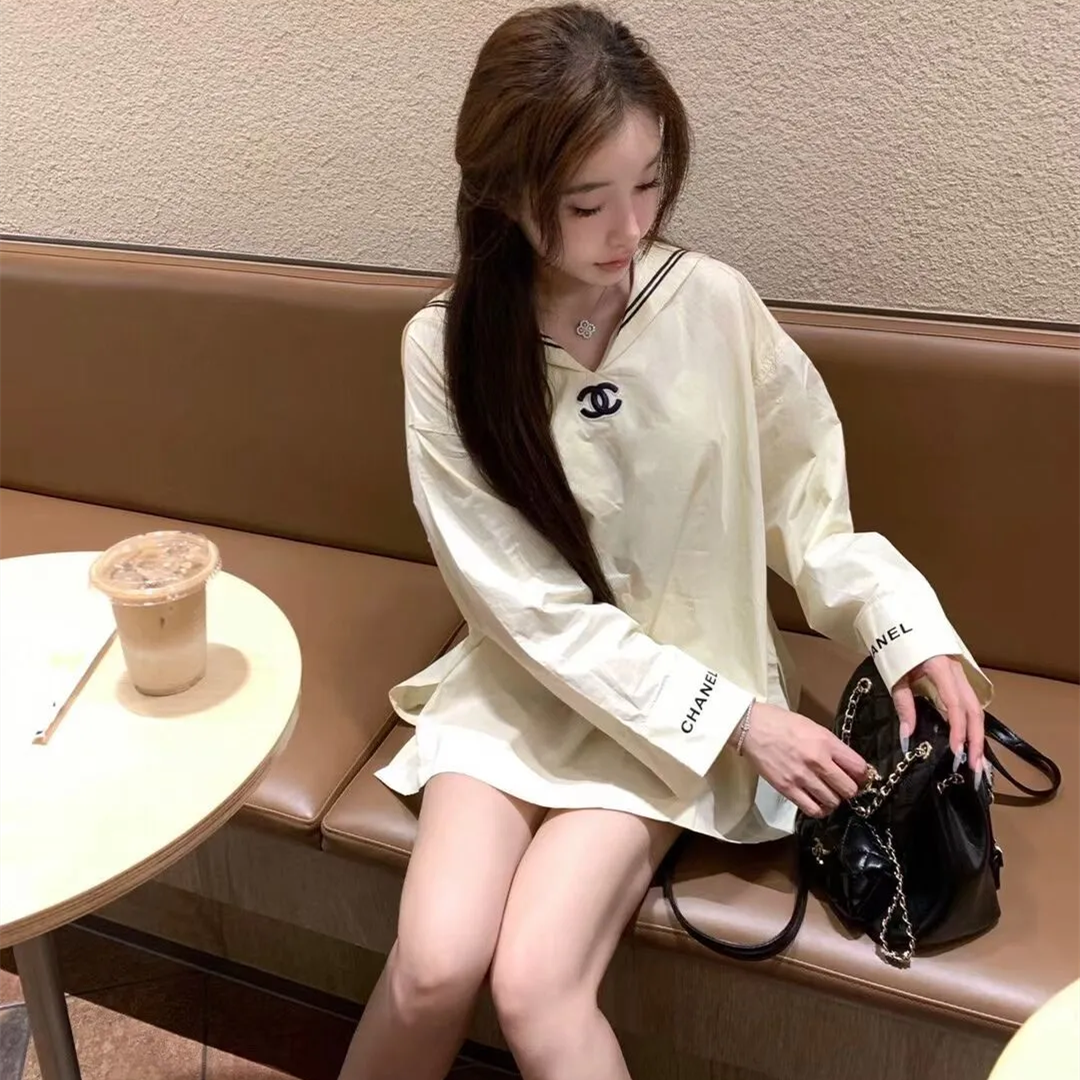 【Tops】体型カバー春秋シャツ Z7058