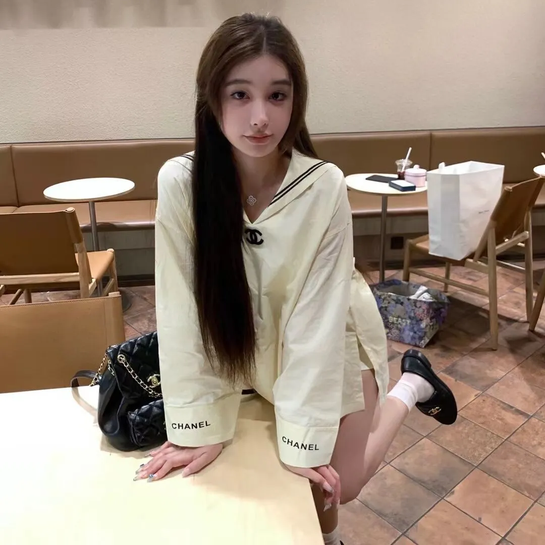 【Tops】体型カバー春秋シャツ Z7058